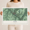 Bath, New York map print, 12" x 18" Archival Matte Print mockup
