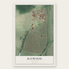 Baywood, New York map print, the full design