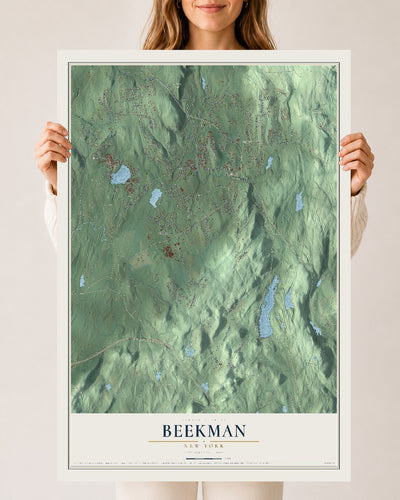 Beekman, New York map print, 24" x 36" Archival Matte Print mockup