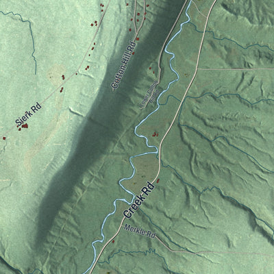 Close-up 1 of the Bennington, New York map artwork