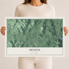 Benson, New York map print, 12" x 18" Archival Matte Print mockup