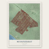 Bensonhurst, New York map print, the full design