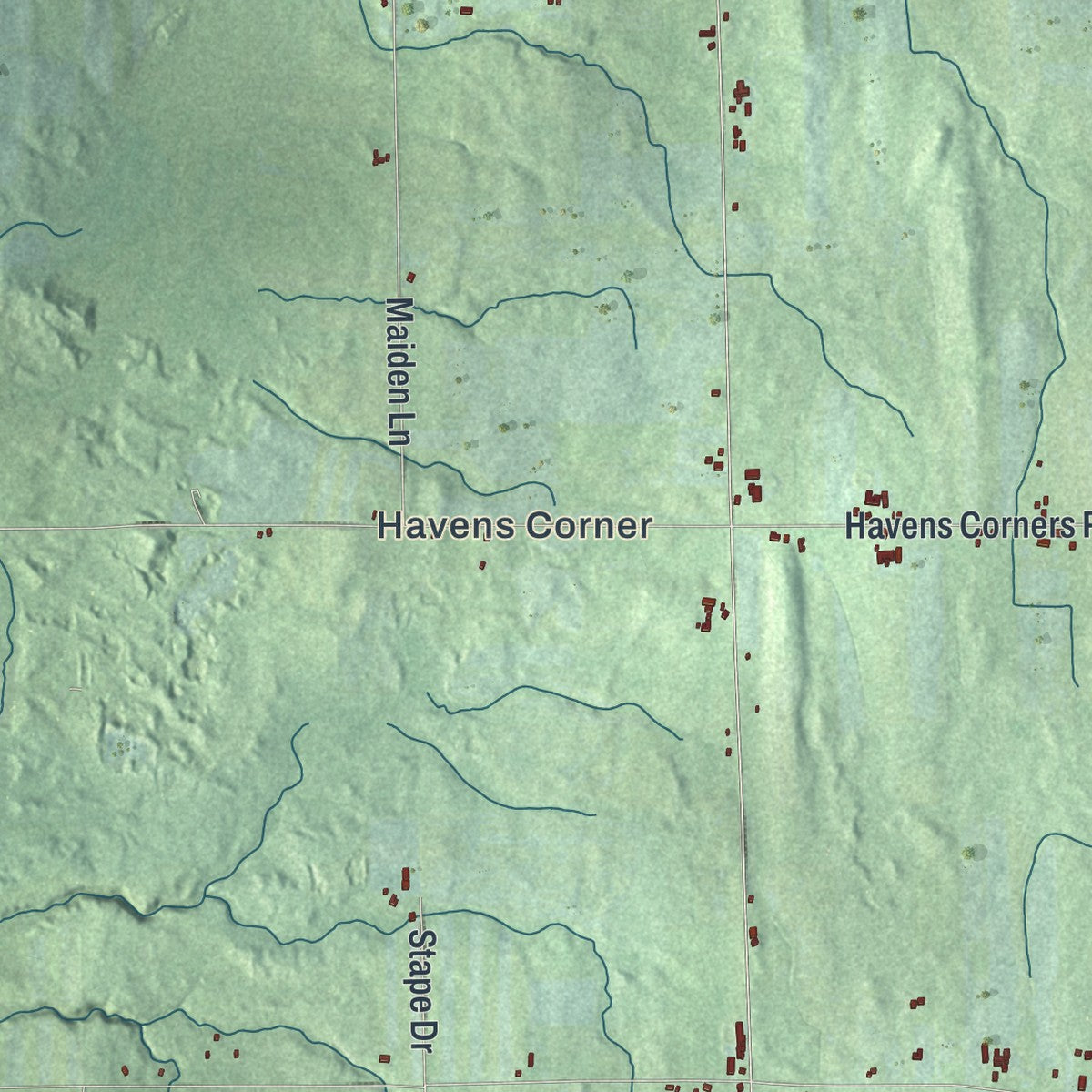 Close-up 2 of the Benton, New York map artwork