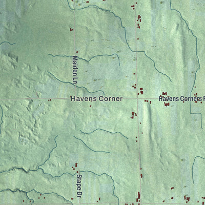 Close-up 2 of the Benton, New York map artwork