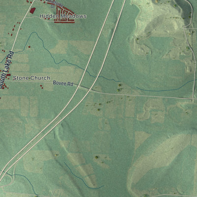 Close-up 2 of the Bergen, New York map artwork