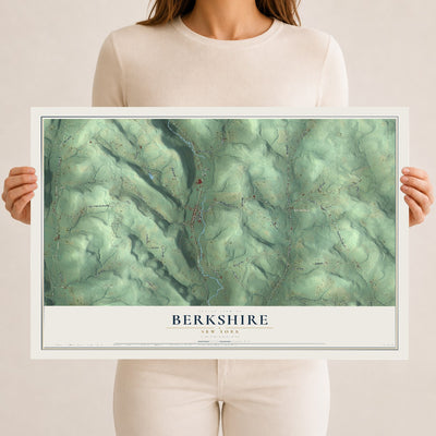 Berkshire, New York map print, 12" x 18" Archival Matte Print mockup