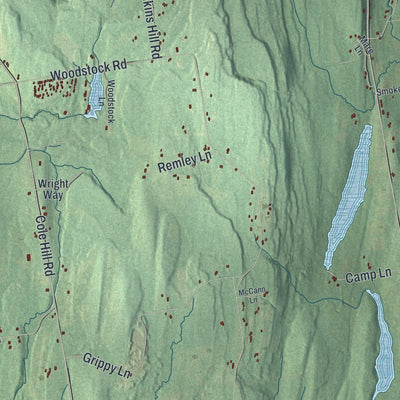 Close-up 2 of the Berne, New York map artwork