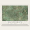 Billington Heights, New York map print, the full design