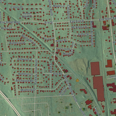 Close-up 1 of the Blauvelt, New York map artwork