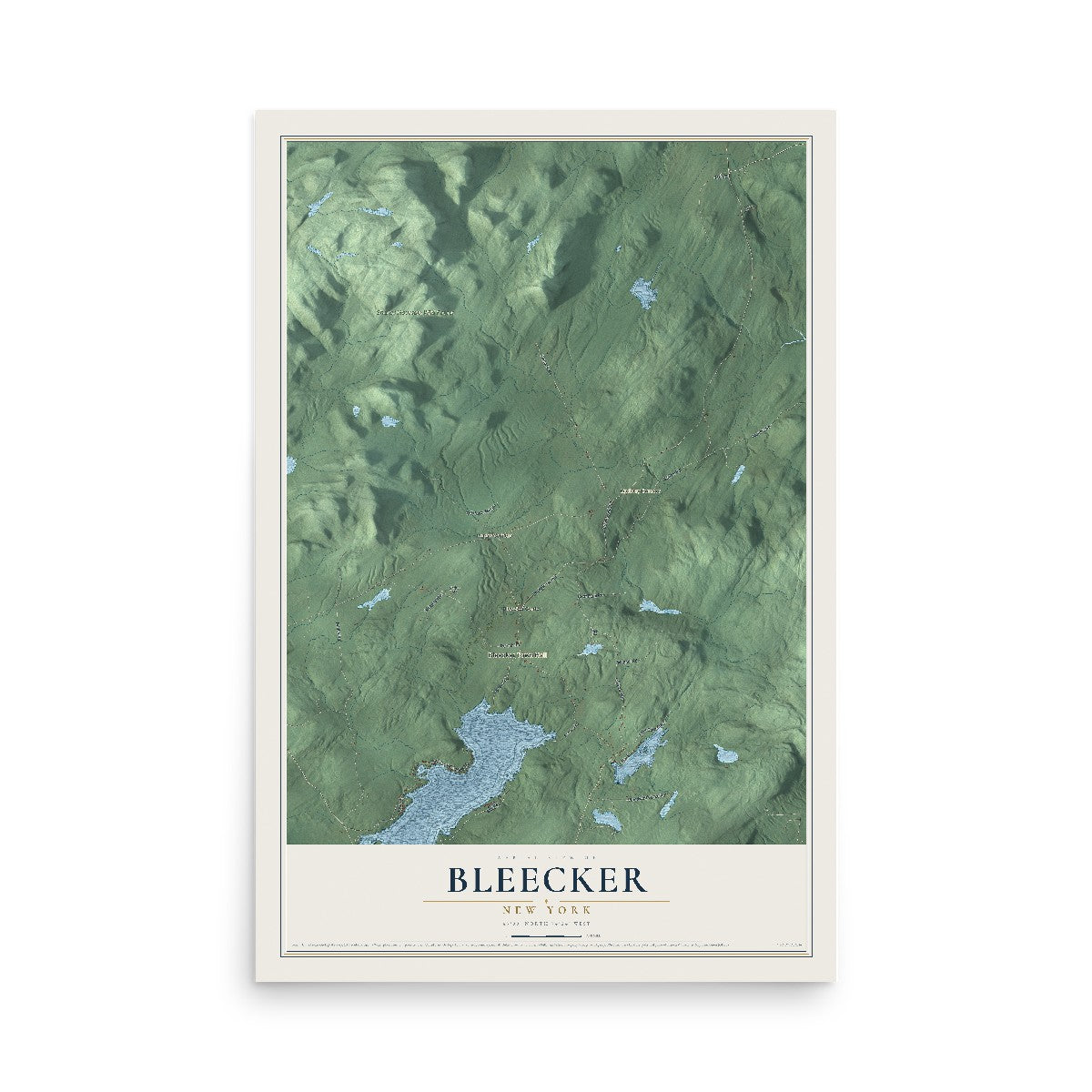 Bleecker, New York map print, 12" x 18" Archival Matte Print mockup