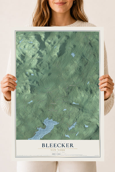 Bleecker, New York map print, 18" x 24" Archival Matte Print mockup