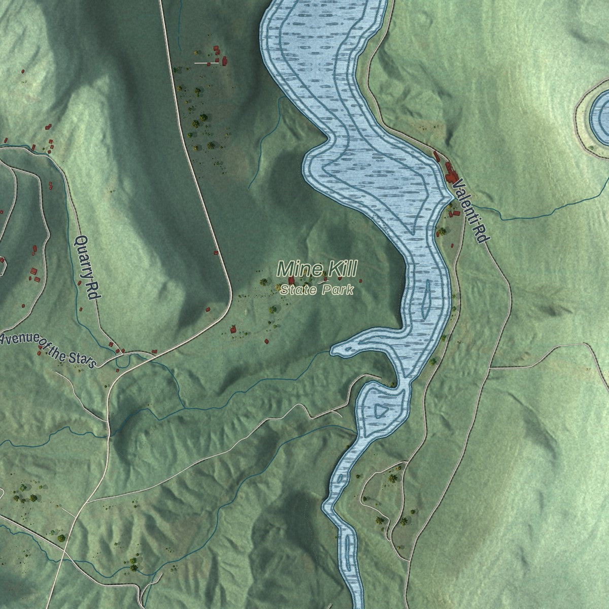 Close-up 1 of the Blenheim, New York map artwork