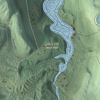 Close-up 1 of the Blenheim, New York map artwork