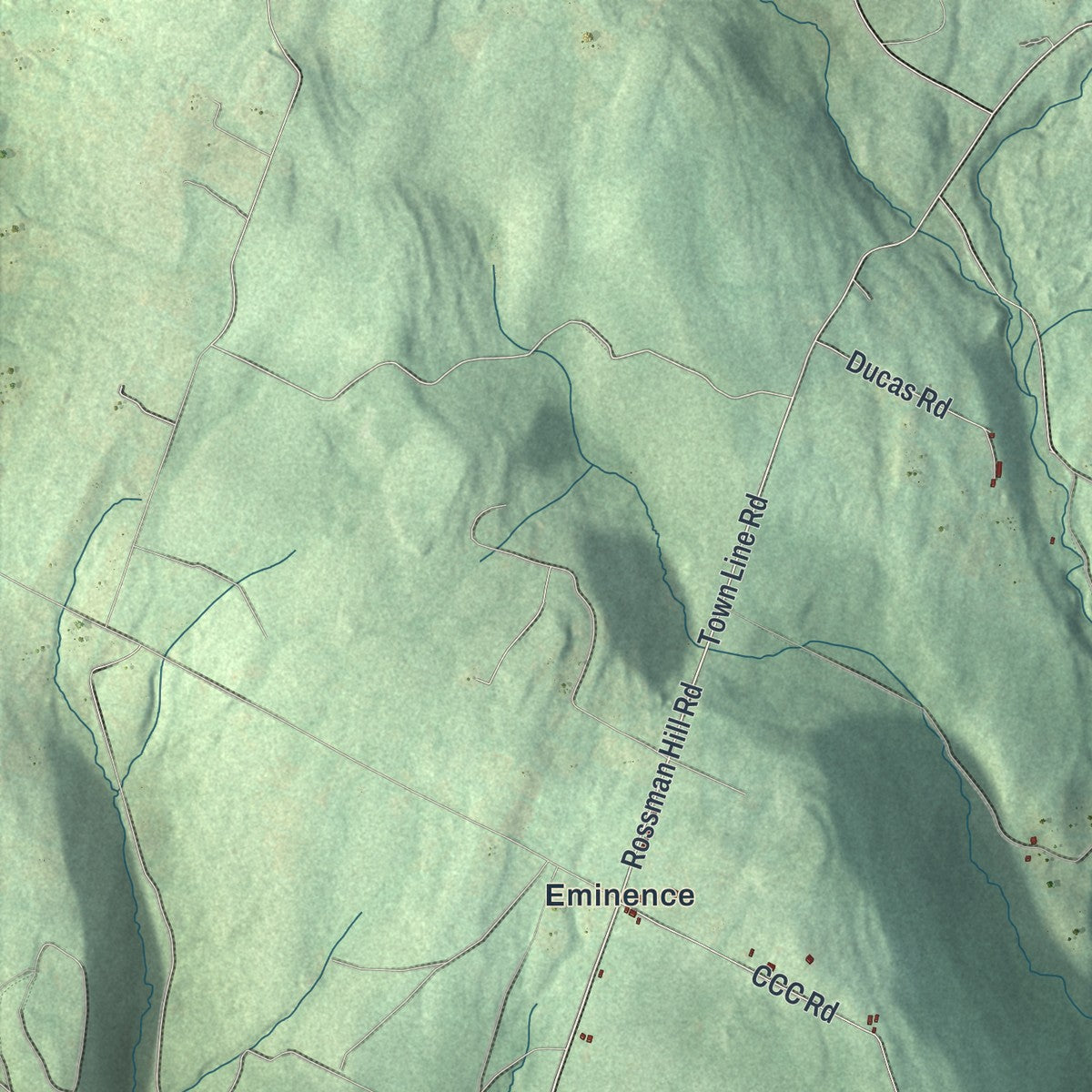 Close-up 2 of the Blenheim, New York map artwork
