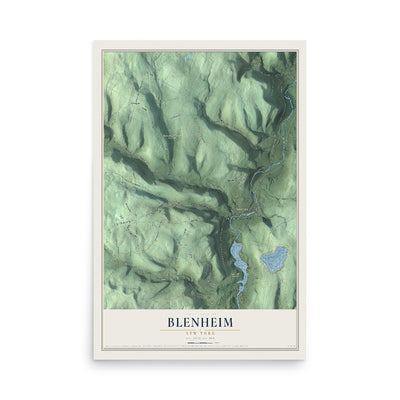 Blenheim, New York map print, 12" x 18" Archival Matte Print mockup