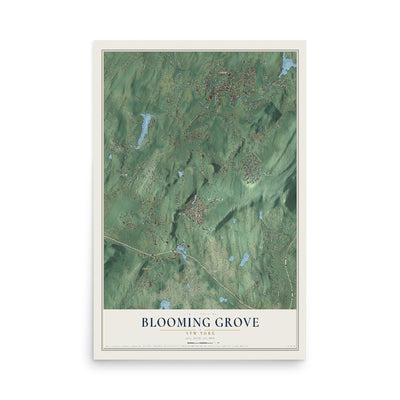 Blooming Grove, New York map print, 12" x 18" Archival Matte Print mockup