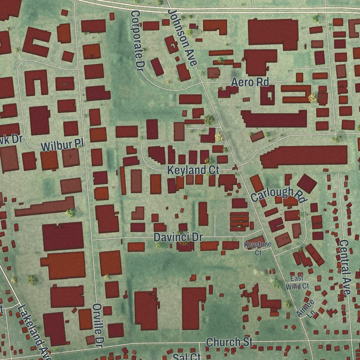 Close-up 1 of the Bohemia, New York map artwork