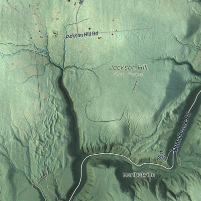 Close-up 2 of the Boonville, New York map artwork