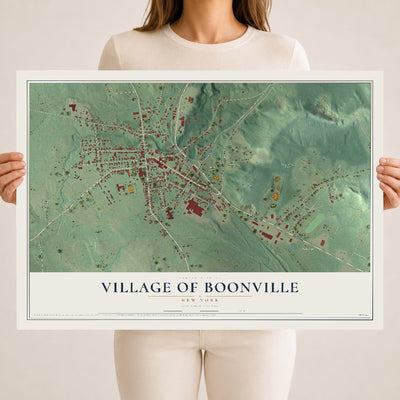 Boonville, New York map print, 18" x 24" Archival Matte Print mockup