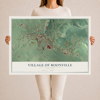 Boonville, New York map print, 24" x 36" Archival Matte Print mockup