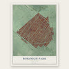 Borough Park, New York map print, the full design