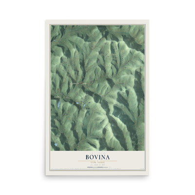 Bovina, New York map print, 12" x 18" Archival Matte Print mockup