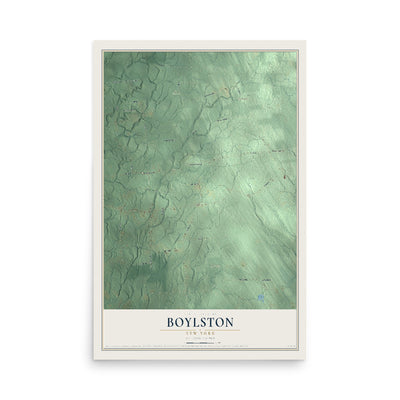 Boylston, New York map print, 12" x 18" Archival Matte Print mockup