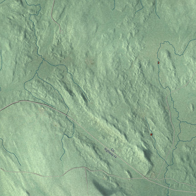 Close-up 2 of the Brandon, New York map artwork