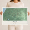 Brant, New York map print, 12" x 18" Archival Matte Print mockup