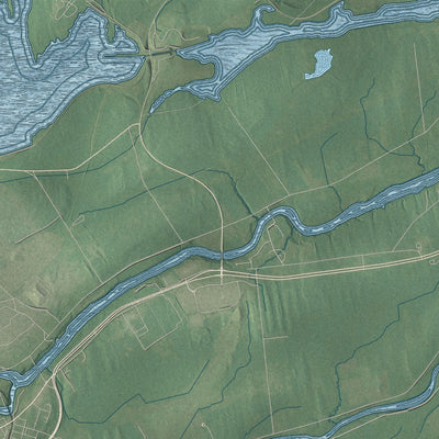 Close-up 1 of the Brasher, New York map artwork