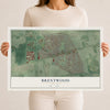 Brentwood, New York map print, 12" x 18" Archival Matte Print mockup