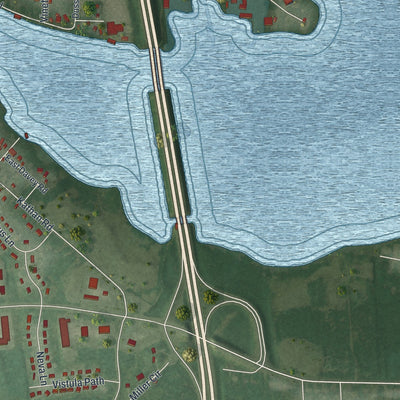 Close-up 1 of the Brewerton, New York map artwork