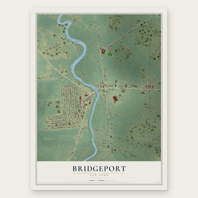 Bridgeport, New York map print, the full design