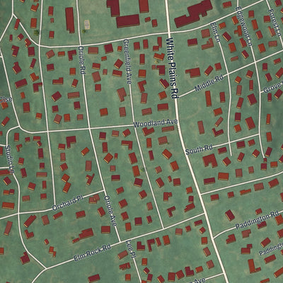 Close-up 2 of the Bronxville, New York map artwork
