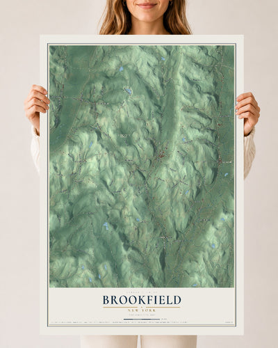 Brookfield, New York map print, 24" x 36" Archival Matte Print mockup
