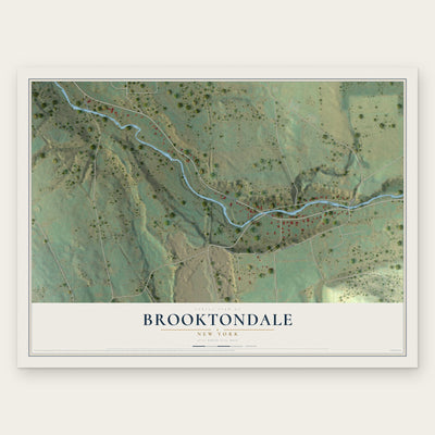 Brooktondale, New York map print, the full design