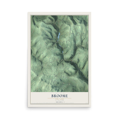 Broome, New York map print, 12" x 18" Archival Matte Print mockup