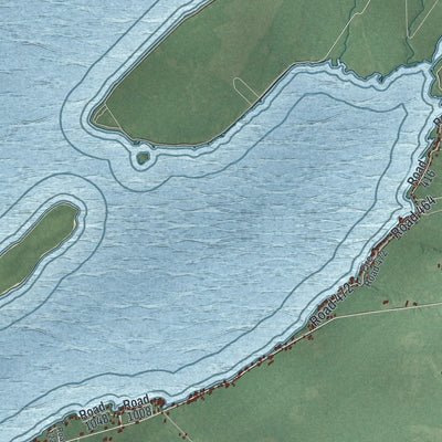 Close-up 1 of the Brownville, New York map artwork