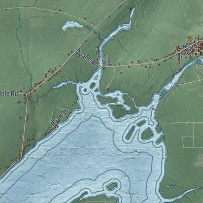 Close-up 2 of the Brownville, New York map artwork