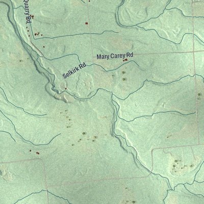 Close-up 1 of the Burke, New York map artwork