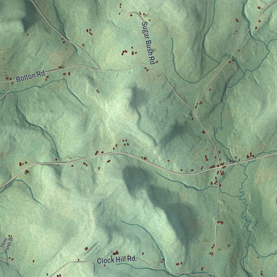 Close-up 2 of the Burlington, New York map artwork
