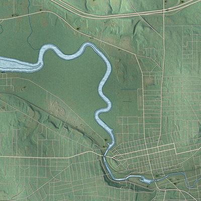 Close-up 2 of the Busti, New York map artwork