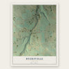 Byersville, New York map print, the full design