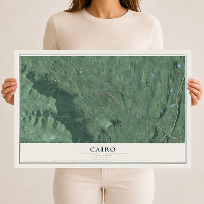 Cairo, New York map print, 12" x 18" Archival Matte Print mockup