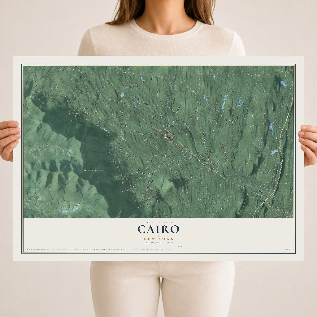 Cairo, New York map print, 18" x 24" Archival Matte Print mockup
