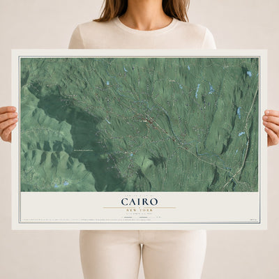 Cairo, New York map print, 18" x 24" Archival Matte Print mockup