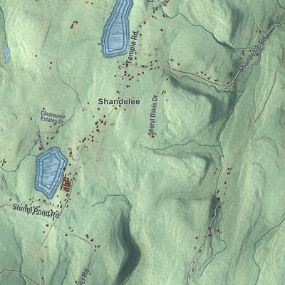 Close-up 1 of the Callicoon, New York map artwork