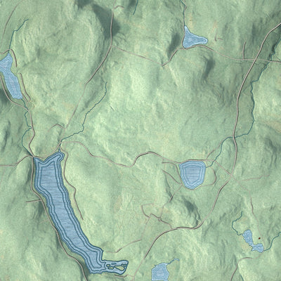Close-up 2 of the Callicoon, New York map artwork