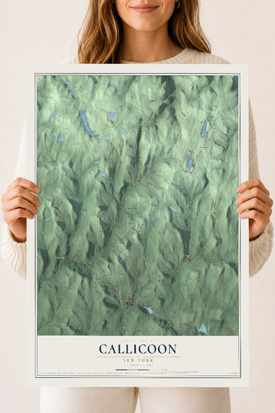 Callicoon, New York map print, 18" x 24" Archival Matte Print mockup