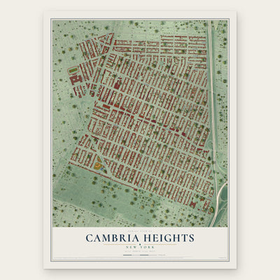 Cambria Heights, New York map print, the full design